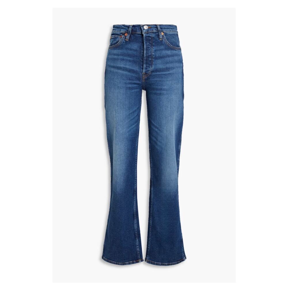 NEW RE/DONE 90s Retro High-Rise Straight-Leg Jeans Dark Wash Size 23 US 0 - Picture 4 of 4